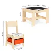 Zestaw mebli dla dzieci stolik + 2 krzesła tablica kredowa ECOTOYS-1274717