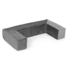 Sofa modułowa składana dla dzieci DIY 4 miękkie poduchy - szara ECOTOYS-1276163