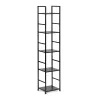 Regał drewniany nowoczesny metalowa rama LOFT 5 półek czarny ModernHome-1270161