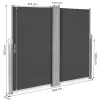 Podwójna markiza 300x300x180 cm przeciwsłoneczna boczna parawan roleta antracyt MultiGarden-1274525