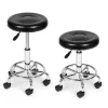 Stołek obrotowy taboret kosmetyczny medyczny fotel regulowany czarny ModernHome-1275712