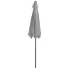 Składany parasol ogrodowy balkonowy regulowany 210 cm szary-1274387
