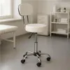 Stołek obrotowy z oparciem taboret kosmetyczny medyczny fotel regulowany biały ModernHome-1275628