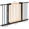 Bramka barierka zabezpieczająca 74-130 cm na schody i drzwi metal drewno dodatkowe panele-1273721
