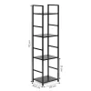 Regał drewniany nowoczesny metalowa rama LOFT 4 półki czarny ModernHome-1270179
