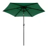 Duży parasol ogrodowy skośny łamany z korbą 6 żeber zielony 270 cm MultiGarden-1274693