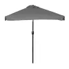 Prostokątny duży parasol ogrodowy skośny łamany z korbą szary 200x140 cm MultiGarden-1271551