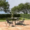 Stolik ogrodowy okrągły 105 cm na taras ogród balkon szkło hartowane otwór na parasol MultiGarden-1274250