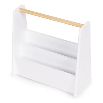 Biblioteczka dziecięca Montessori regał na książki organizer 2 poziomy biały ECOTOYS-1276934