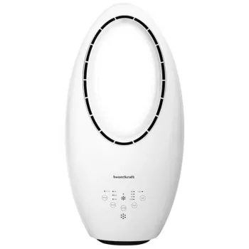 Nowoczesny wentylator stojący bezłopatkowy podłogowy 60W 3 tryby pracy pilot timer podświetlenie LED-1275200