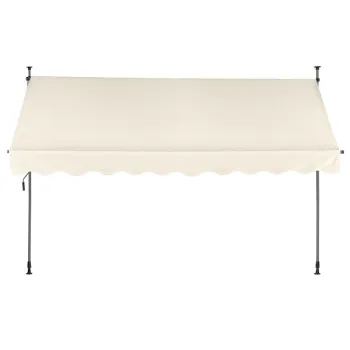 Markiza przeciwsłoneczna balkonowa 300x120 cm regulacja wysokości wodoodporna korbka ręczna beżowa MultiGarden-12744