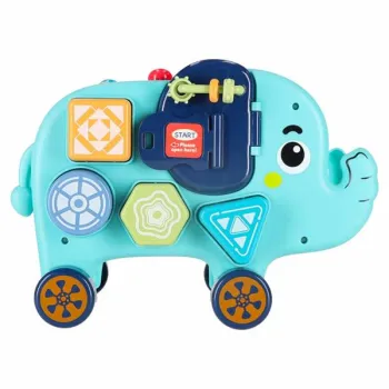 Słonik tablica manipulacyjna montessori wbijak sorter klocki młotek 26cm-1279608