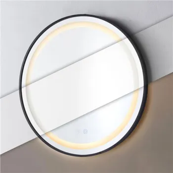 Lustro łazienkowe LED okrągłe ścienne 80 cm 3 barwy anti-fog włącznik dotykowy ModernHome-1276812