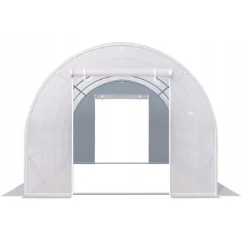 Szklarnia tunel ogrodowy 3x2x2 m foliowy wielosezonowy metalowy stelaż biała folia 2 wejścia-1274258