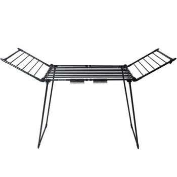 Suszarka na pranie odzież bieliznę stojąca rozsuwana balkonowa 27 metrów czarna-1274227