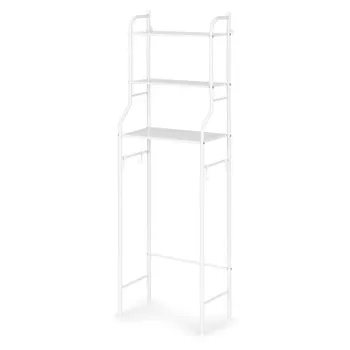 Wysoki regał WC łazienkowy nad sedes 3 półki aluminiowa konstrukcja-1271095