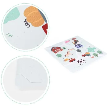 Duża mata piankowa EVA dla dzieci Farma 90,5x90,5 cm 21 el. ECOTOYS-1272607
