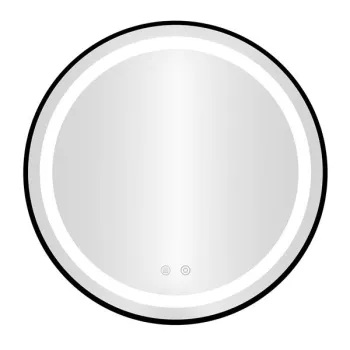 Lustro łazienkowe LED okrągłe ścienne 60 cm 3 barwy anti-fog włącznik dotykowy ModernHome-1276804