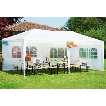 Namiot pawilon ogrodowy handlowy 3x6 m 6 ścianek biały MultiGarden-1273988