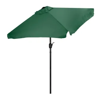 Prostokątny duży parasol ogrodowy skośny łamany z korbą zielony 200x140 cm MultiGarden-1271557