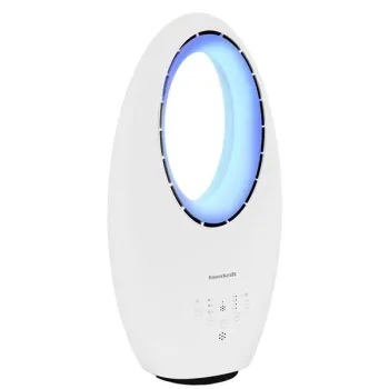 Nowoczesny wentylator stojący bezłopatkowy podłogowy 60W 3 tryby pracy pilot timer podświetlenie LED-1275199