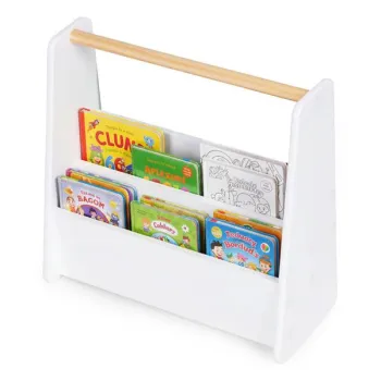 Biblioteczka dziecięca Montessori regał na książki organizer 2 poziomy biały ECOTOYS-1276936