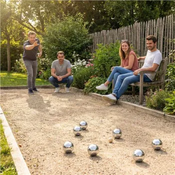 Zestaw do gry w bule kule boules petanque 8 szt. + walizka i akcesoria-1277313