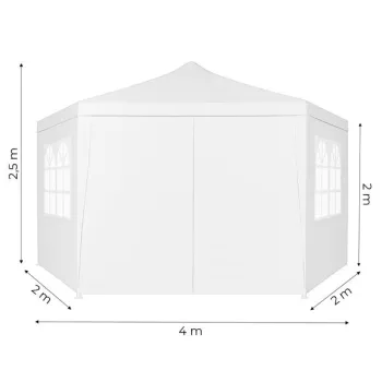 Namiot pawilon ogrodowy handlowy 2x2x2 m z oknami biały MultiGarden-1275242