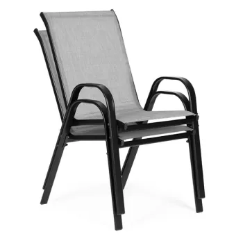 Zestaw komplet 2 krzeseł ogrodowych na taras balkon jasny szary MultiGarden-1274636