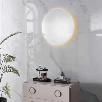 Lustro łazienkowe LED okrągłe ścienne 60 cm 3 barwy włącznik dotykowy ModernHome-1276781