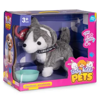 Interaktywny piesek na smyczy husky chodzi i merda ogonem melodyjki-1277007