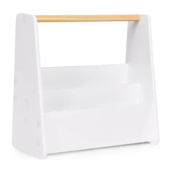 Biblioteczka dziecięca Montessori regał na książki organizer 2 poziomy biały ECOTOYS-1276932