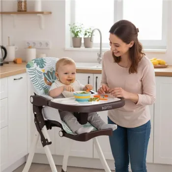 Fotelik krzesełko do karmienia dzieci składane + zabawki ECOTOYS-1276750