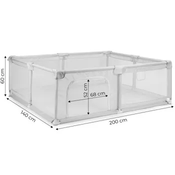 Kojec dla dziecka 140x200 cm suchy basen plac zabaw szary + torba ECOTOYS-1277560