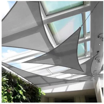 Żagiel przeciwsłoneczny daszek wodoodporny 5x5x5m ModernHome - szary-1271669