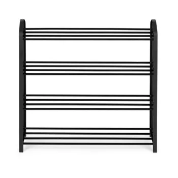 Regał na buty metalowy 4 półki 12 par butów czarny ModernHome-1271227