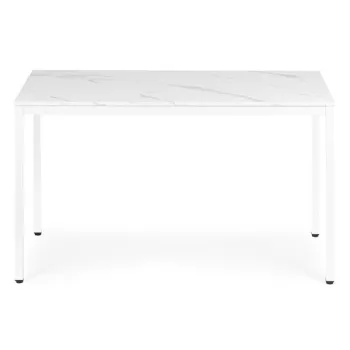 Stół do kuchni jadalni dla 4-5 osób biurko komputerowe 120x60 cm biały marmur ModernHome-1276614