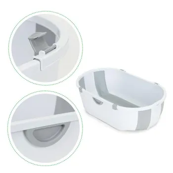 Wanienka dla dzieci wanna turystyczna składana odpływ szara ECOTOYS-1270856