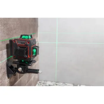 Poziomica laserowa płaszczyznowa zielony laser krzyżowy 360° 4D 16 linii-1275349