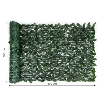 Sztuczny bluszcz żywopłot 300x100 cm zielona osłona na balkon maskująca-1273549