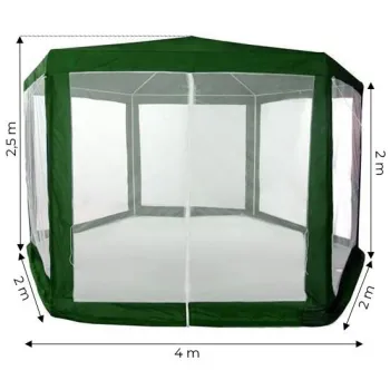 Namiot pawilon ogrodowy handlowy 2x2x2 m z moskitierą zielony MultiGarden-1273984