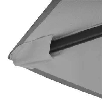 Składany parasol ogrodowy balkonowy regulowany 210 cm szary-1274386