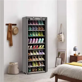 Szafa tekstylna materiałowa garderoba z półkami na ubrania i buty ModernHome-1270620