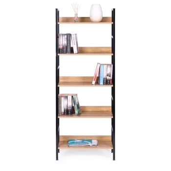 Regał loftowy wysoki 5 półek metal MDF ModernHome-1271199