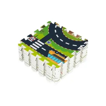 Mata piankowa dla dzieci puzzle miasto ulice drogi IPLAY-1270056