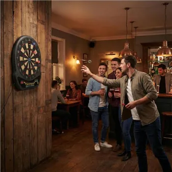 Elektroniczna tarcza do darta gry w rzutki lotki tablica LCD 48 cm 27 gier zestaw 12 rzutek-1277267