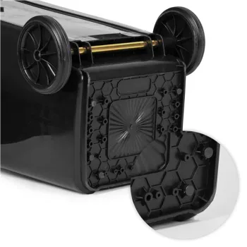 Kosz na śmieci pojemnik 120L kubeł śmietnik czarny odpady zmieszane gumowe koła-1276027