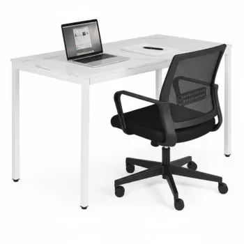Stół do kuchni jadalni dla 4-5 osób biurko komputerowe 120x60 cm biały marmur ModernHome-1276612