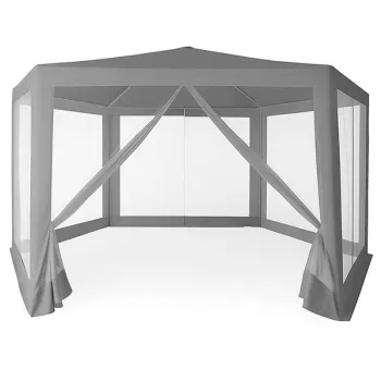 Namiot pawilon ogrodowy handlowy 2x2x2 m z moskitierą szary MultiGarden-1275129