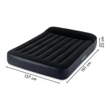 Materac dmuchany 191x137 cm dwuosobowy z pompką łóżko welur INTEX 64148ND-1271242